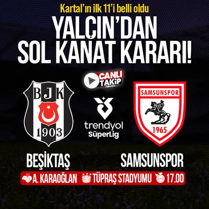 Beşiktaş'ın ilk 11'i belli oldu