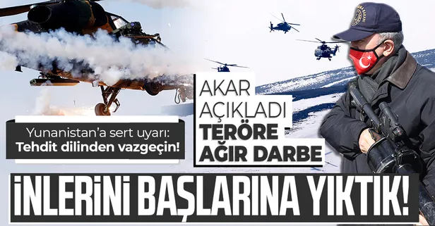 SON DAKİKA: Bakan Akar'dan 'Pençe Kartal-2' açıklaması: Teröristlerin sığınaklarını başlarına yıktık