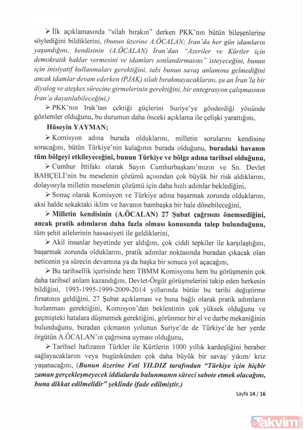 İşte 16 sayfalık İmralı tutanağı... PKK elebaşı Abdullah Öcalan Suriye için ne dedi? İsrail ve MOSSAD iddiası - 19