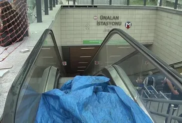 Ünalan Metro İstasyonu'nda yürüyen merdiven kırıldı! Vatandaş isyan etti