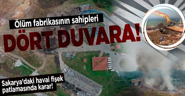 Sakarya'daki havai fişek fabrikasındaki patlamaya ilişkin karar: 7 sanığa 6 yıl 8 ay ile 16 yıl 3 ay arasında hapis