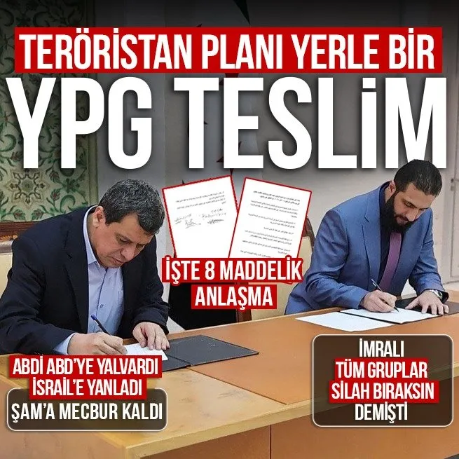 Teröristan planı çöp oldu! YPG teslim oldu | Abdi ABD’ye yalvardı İsrail’e yanladı Şam’a mecbur kaldı: İşte 8 maddelik anlaşma