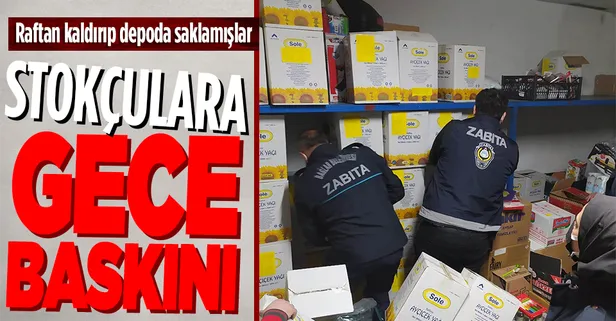 Ayçiçek yağı stokçuluğu yapan marketlere gece baskını! Ayçiçek yağı fiyatı artacak iddiasının ardından depolara kaldırmışlar!