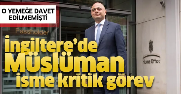 İngiltere'de Maliye Bakanlığına bir Müslüman Sajid Javid'a getirildi