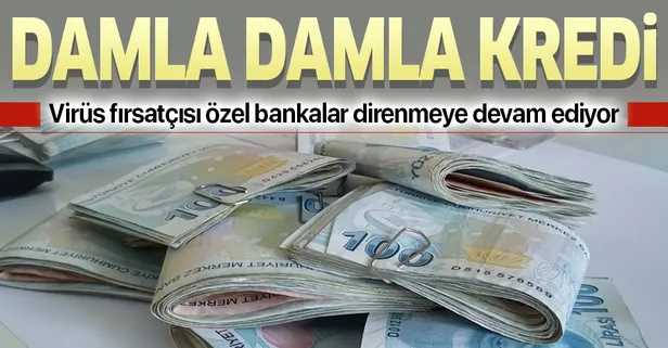 Virüs fırsatçısı özel bankalar direnmeye devam ediyor! Özel bankalardan damla damla kredi