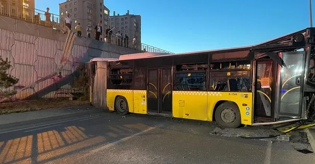 CHP’li İBB yönetiminde değişmeyen manzara: Başakşehir’de İETT otobüsü bağlantı yoluna düştü