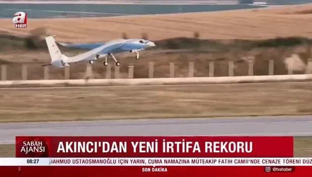 Bayraktar AKINCI TİHA milli havacılık irtifa rekorunu 45 bin 118 feete taşıyarak üçüncü kez kırdı