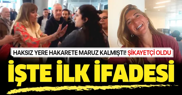Havalimanında hakarete uğrayan Tuğçe, Funda Esenç'ten şikayetçi oldu! İşte ilk ifadesi