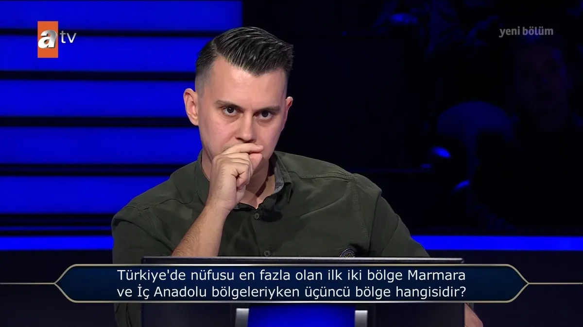 Türkiye'de nüfusu en fazla olan üçüncü bölge hangisidir?