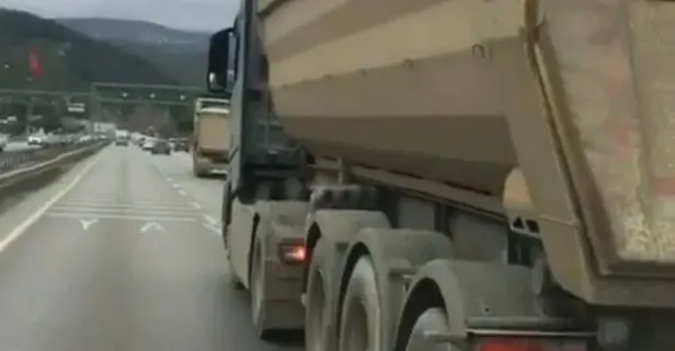 İstanbul'da korku dolu anlar: Hafriyat kamyonu tartıştığı otomobil sürücüsünü sıkıştırdı