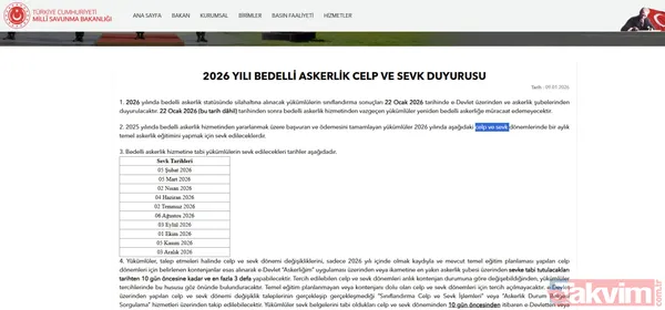 Bedelli askerlik yerleri 22 Ocak'ta belli olacak! MSB 2026 yılı sevk tarihleri - 2