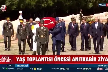 Başkan Erdoğan ve YAŞ üyeleri Anıtkabir’de