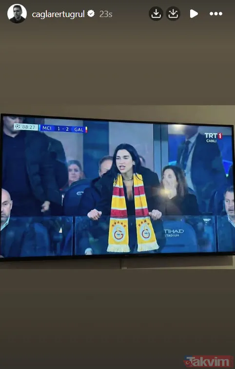 Çağlar Ertuğrul'dan Galatasaray atkılı Dua Lipa paylaşımı: Arkasından yapay zeka çıktı - 3