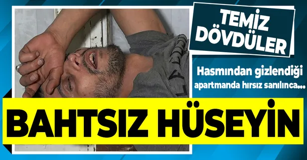 Husumetlisinden kaçarken sığındığı apartmanda 'hırsız' zannedilince fena dayak yedi