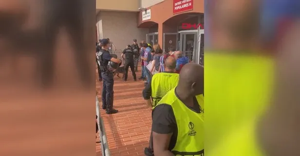 Fransız polisinden, Trabzonspor taraftarlarına büyük saygısızlık! Köpekle aradılar