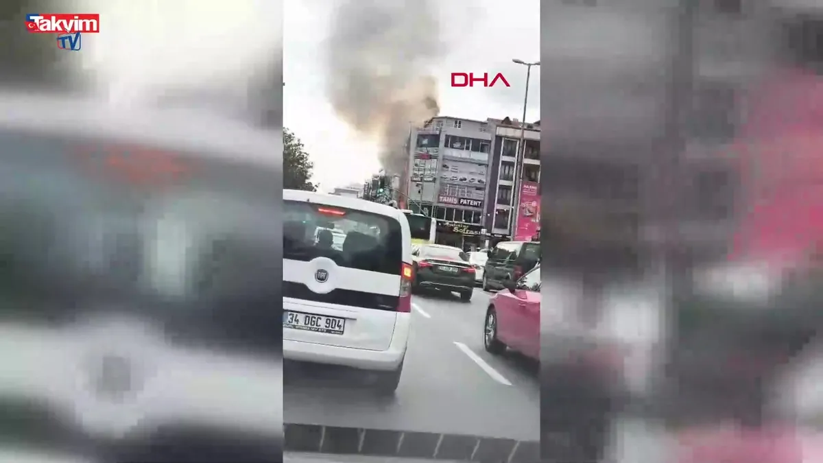 Esenyurt'ta iş yerinde yangın: İşte o anlar!