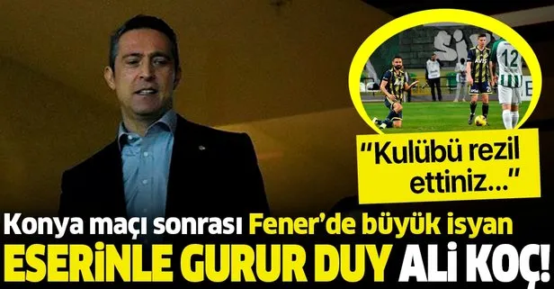 Eserinle gurur duy Ali Koç! Konyaspor maçı sonrası Fenerbahçe’de büyük isyan...