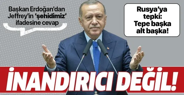 Başkan Erdoğan'dan Jeffrey'in 'şehidimiz' ifadesine cevap