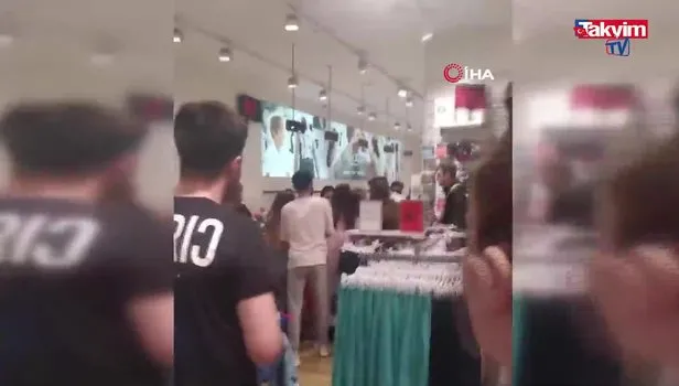 Kadınların alışveriş kavgası kamerada! Son kalan bluz için saç saça baş başa kavga ettiler