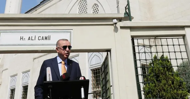 Başkan Erdoğan, cuma namazını Hz. Ali Camisi'nde kıldı