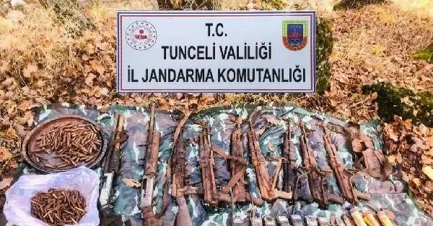 Tunceli’de PKK'lı teröristlerin mühimmatları ele geçirildi