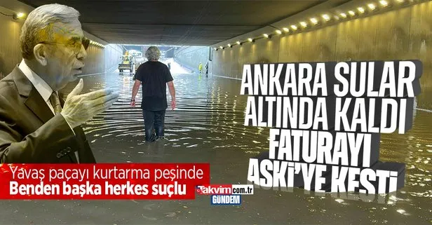 Sular altında kalan Ankara’da Mansur Yavaş faturayı ASKİ’ye kesti: Genel Müdürü görevden aldı