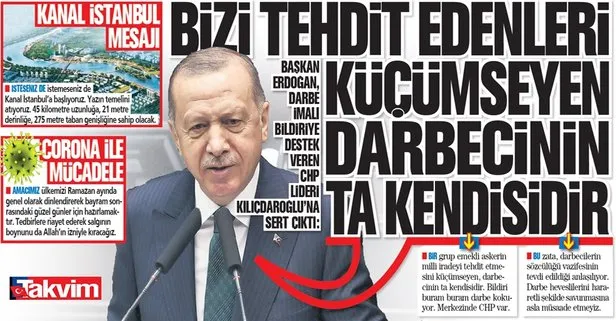 Bizi tehdit edenleri küçümseyen darbecinin ta kendisidir