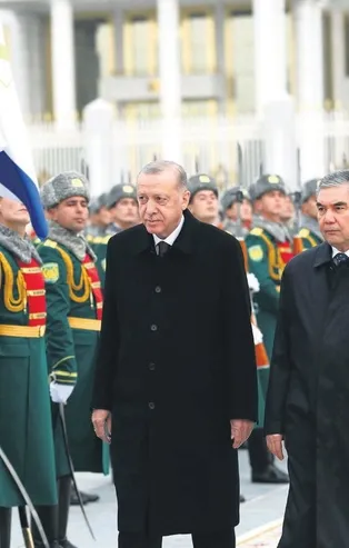 Başkan Recep Tayyip Erdoğan Türkmenistan'da! Hedef 5 milyar dolar
