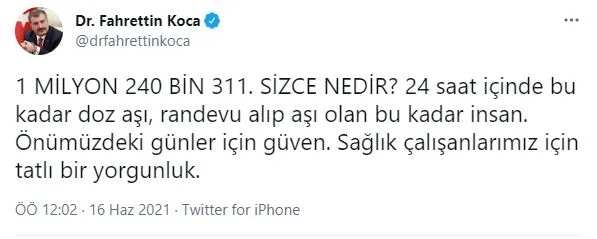 Son dakika: Türkiye aşılamaya hız verdi: 24 saatte 1 milyon 240 binden fazla doz aşı uygulandı-7