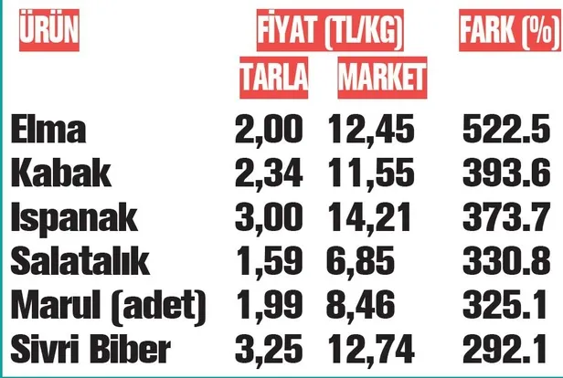Tarlada başka markette başka! Sebze meyve ürünlerinde 6.2 kat fiyat farkı dikkat çekiyor-3