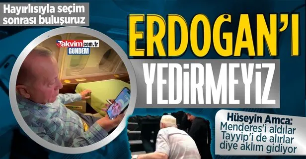 Başkan Erdoğan, ’Yüzyılın Mitingi’ne damga vuran 85 yaşındaki Hüseyin amca ile telefonda görüştü