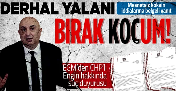 Emniyet Genel Müdürlüğü'nden 'kokain' iddialarına ilişkin açıklama: CHP'li Engin Özkoç hakkında suç duyurusu