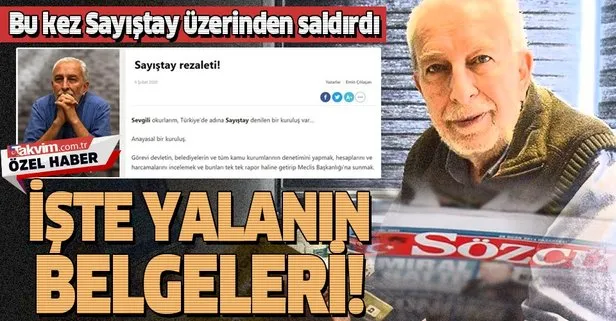 Sözcü Gazetesi yazarı Emin Çölaşan’dan Sayıştay yalanı!