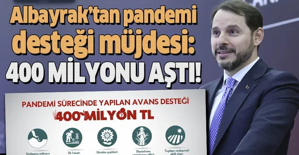 Hazine ve Maliye Bakanı Berat Albayrak'tan çiftçiye destek açıklaması: "400 Milyon TL’yi aştı"
