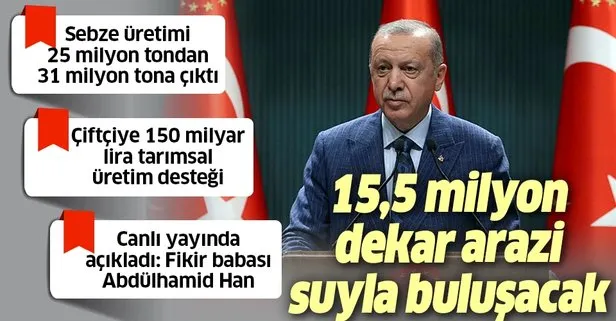 Başkan Erdoğan’dan Konya Ovası Sulama Projesi’nin açılışında önemli açıklamalar