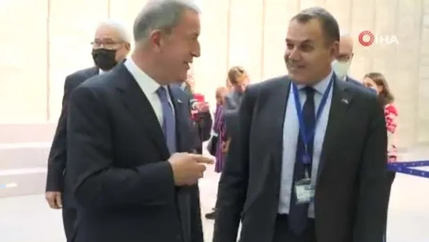 Milli Savunma Bakanı Akar, Yunanistan Savunma Bakanı Panagiotopoulos ile görüştü-3