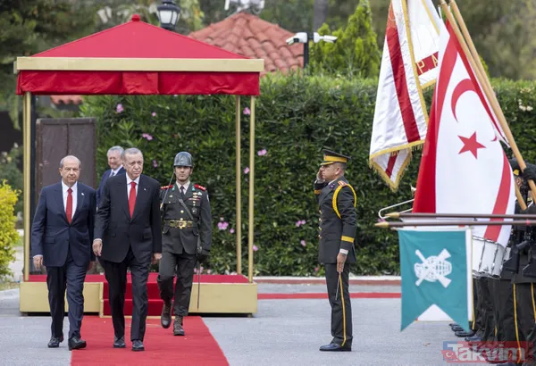 Seçim sonrası ilk yurt dışı ziyareti: Başkan Erdoğan, Kuzey Kıbrıs'ta! Dikkat çeken pankart: Sevdamız Mavi Vatan - 3