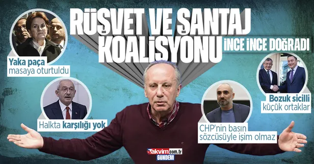 Muharrem İnce'den 6'lı koalisyona sağlı sollu salvolar: Rüşvet ve şantaj ittifakı! İsmail Saymaz'ı affetmedi: CHP sözcüsüyle işim olmaz