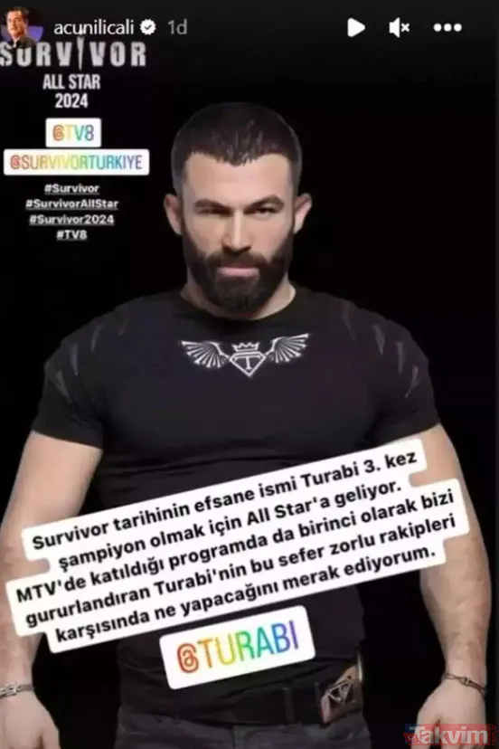 Acun Ilıcalı Survivor'a katılacağını duyurmuştu "Bana suikast girişiminde bulundular" dedi Survivor'dan çekildi! Turabi Çamkıran... - 5
