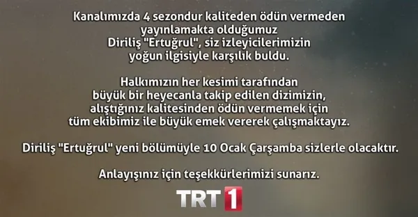 Diriliş Ertuğrul'dan hayranlarını üzecek haber-5