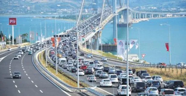 Osmangazi Köprüsü'nde 1 günde 64 bin 406 araç geçti