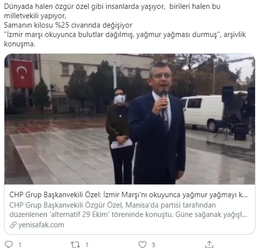CHP'li Özgür Özel yine saçmaladı: İzmir Marşı'nı okuduk bulutlar ağlamayı kesti, yolumuz aydınlandı-5