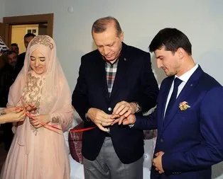 Nişan yüzüklerini Erdoğan taktı!