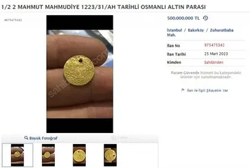 II. Mahmud dönemine ait... Tam 500 milyon TL fiyatı var! 1808 tarihli Osmanlı parası adeta servet değerinde!