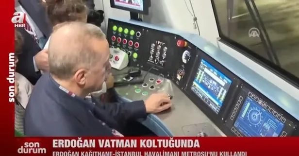 Başkan Erdoğan Kağıthane-İstanbul Havalimanı metrosunun vatman koltuğuna geçti! Metro ücreti ne kadar olacak?