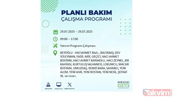 Bugün İstanbul'da elektrik ve su kesintisi var mı? BEDAŞ ve İSKİ duyurdu: Hangi ilçeler etkilenecek? - 27