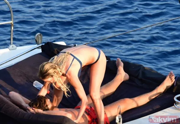 Can Yaman ve sevgilisi Diletta Leotta aşka geldi uluorta öpücüklere boğdu! Teknede aldırışsız romantizm... - 5