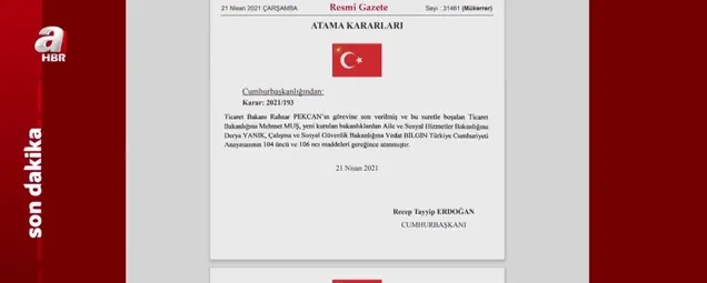 Son dakika kabine değişikliği! Hangi bakanlar değişti? Kim geldi kim gitti?