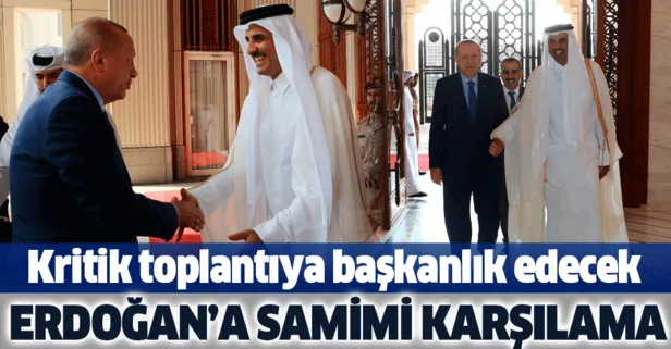 Başkan Erdoğan, Katar Emiri Şeyh Temim Bin Hamed Al Sani ile görüştü