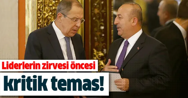 Son dakika: Dışişleri Bakanı Çavuşoğlu ile Lavrov arasında kritik görüşme